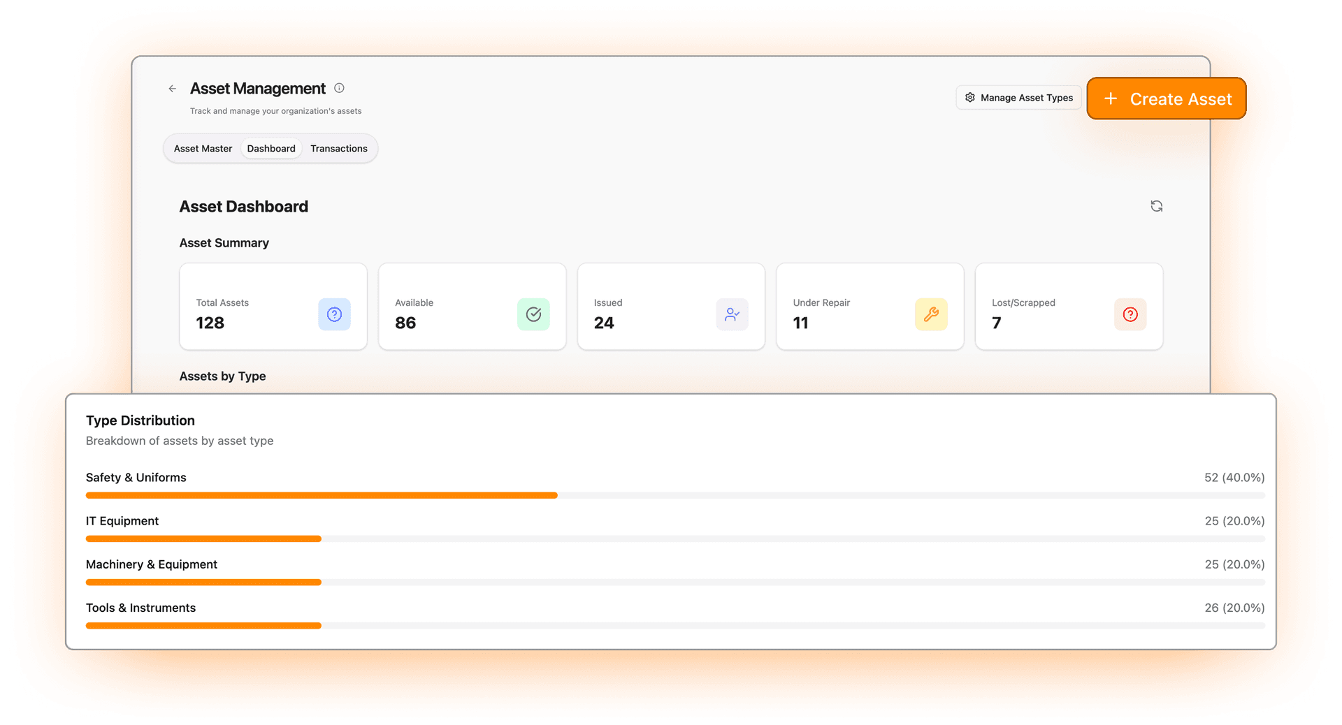 Inventory GRN tracking screen