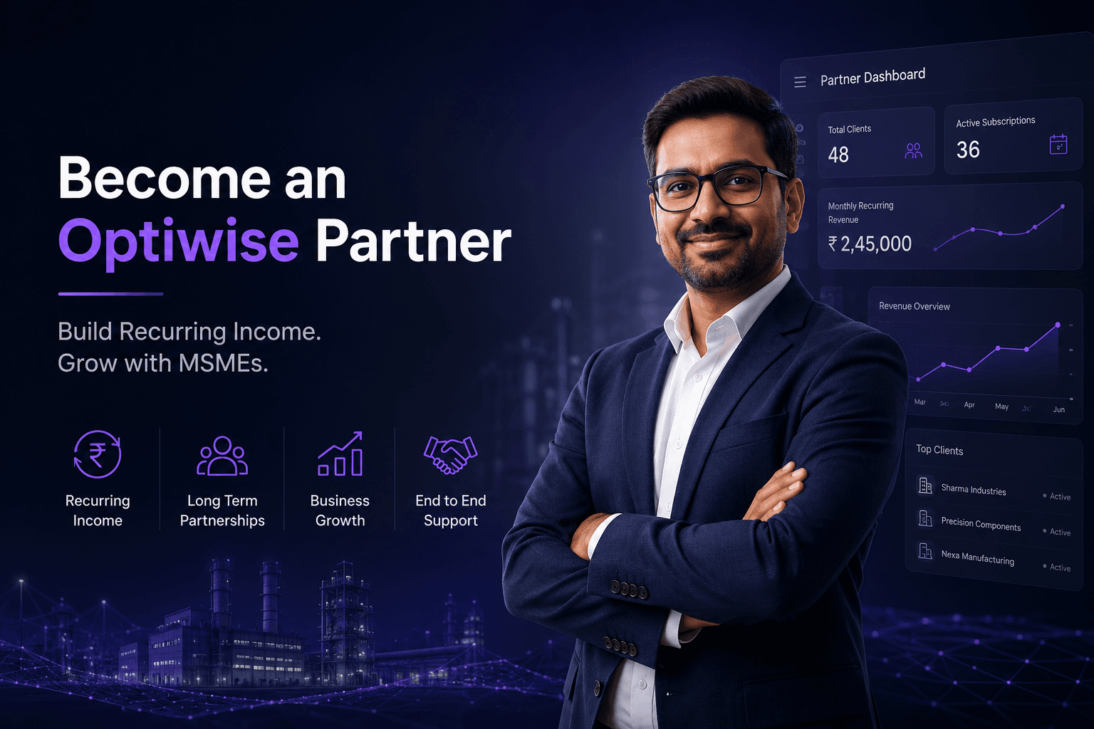 Become an Optiwise Partner. Build recurring income and grow with MSMEs.