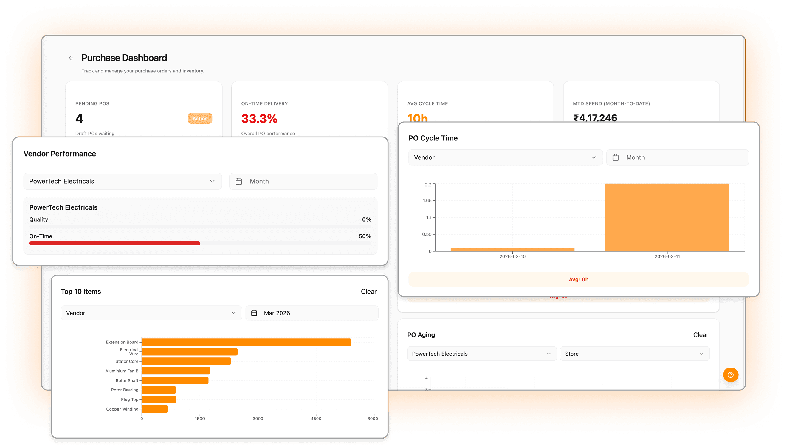 Vendor RFQ and comparison workspace in Optiwise
