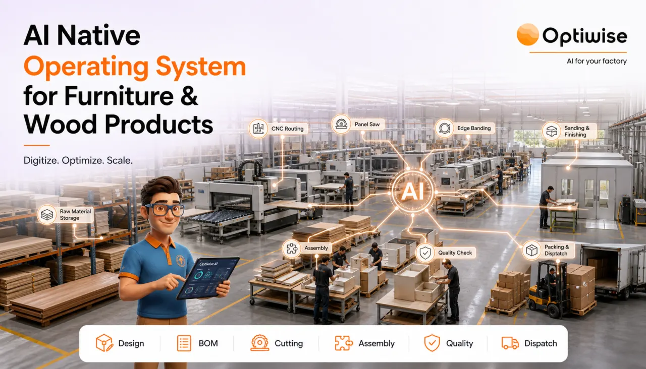 Furniture & Woodwork Optiwise AI Native OS case-study visual