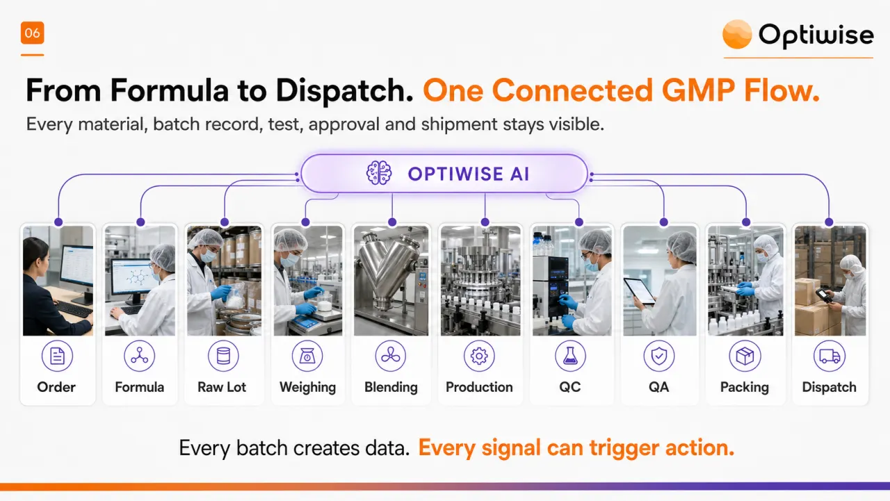 Pharmaceutical & Nutraceutical connected flow visual