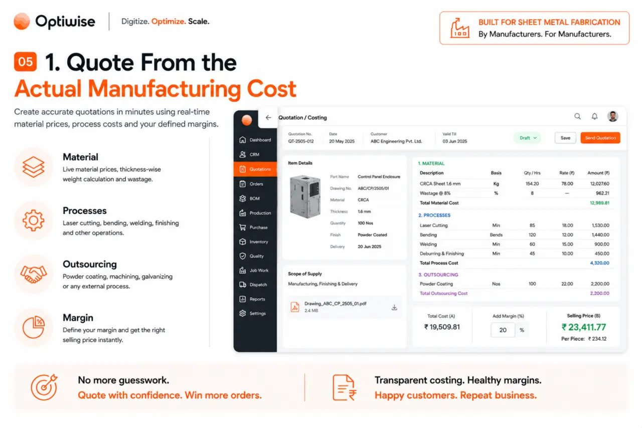 Sheet Metal Fabrication connected flow visual