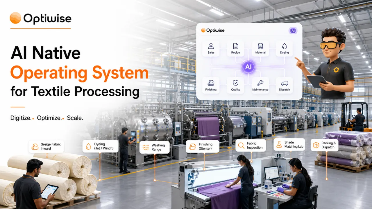 Textile Processing Optiwise AI Native OS case-study visual