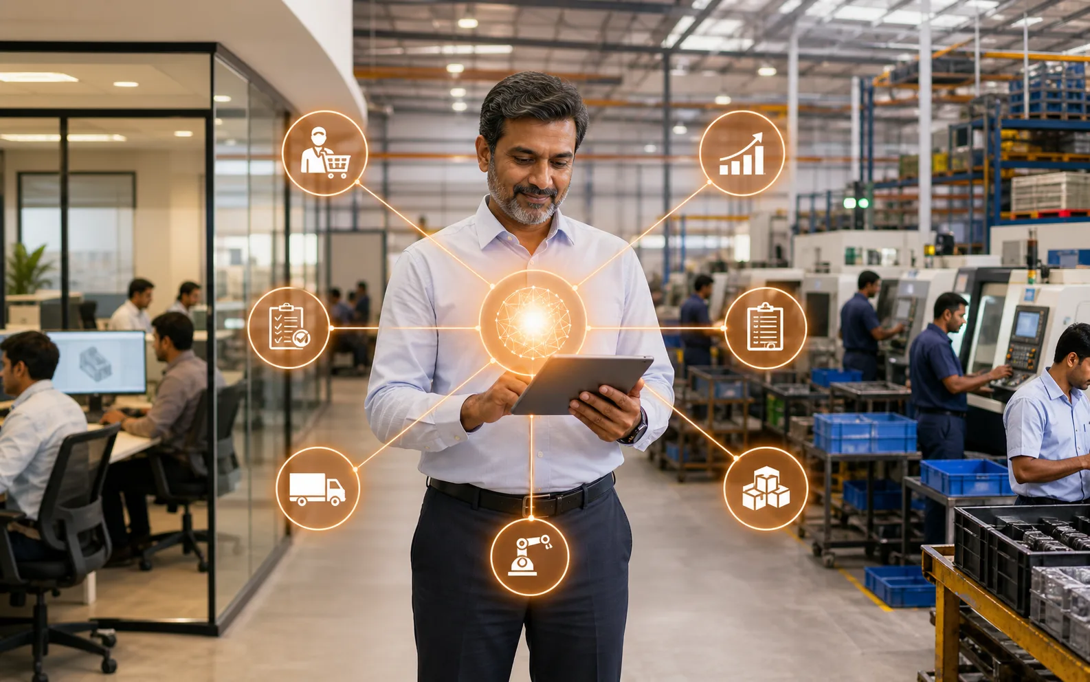 What's the Difference Between Odoo, Acumatica, and Dynamics 365 for Small Businesses? manufacturing AI visual