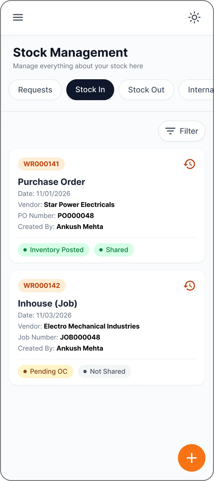 Optiwise mobile stock in screen